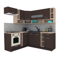 Bucatarie de Colt COSSY NEW 180-200 ST. Wenge / Decor 8548